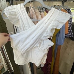 Anthropologie crossed crop top